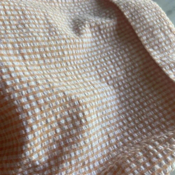 Ralph Lauren Coral Peach Gingham ButtonShort Sleeve Shirt Pants Set Size M /12 - Picture 8 of 16